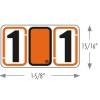 Color Coded Numeric Label, 15/16", 7700-R Series 